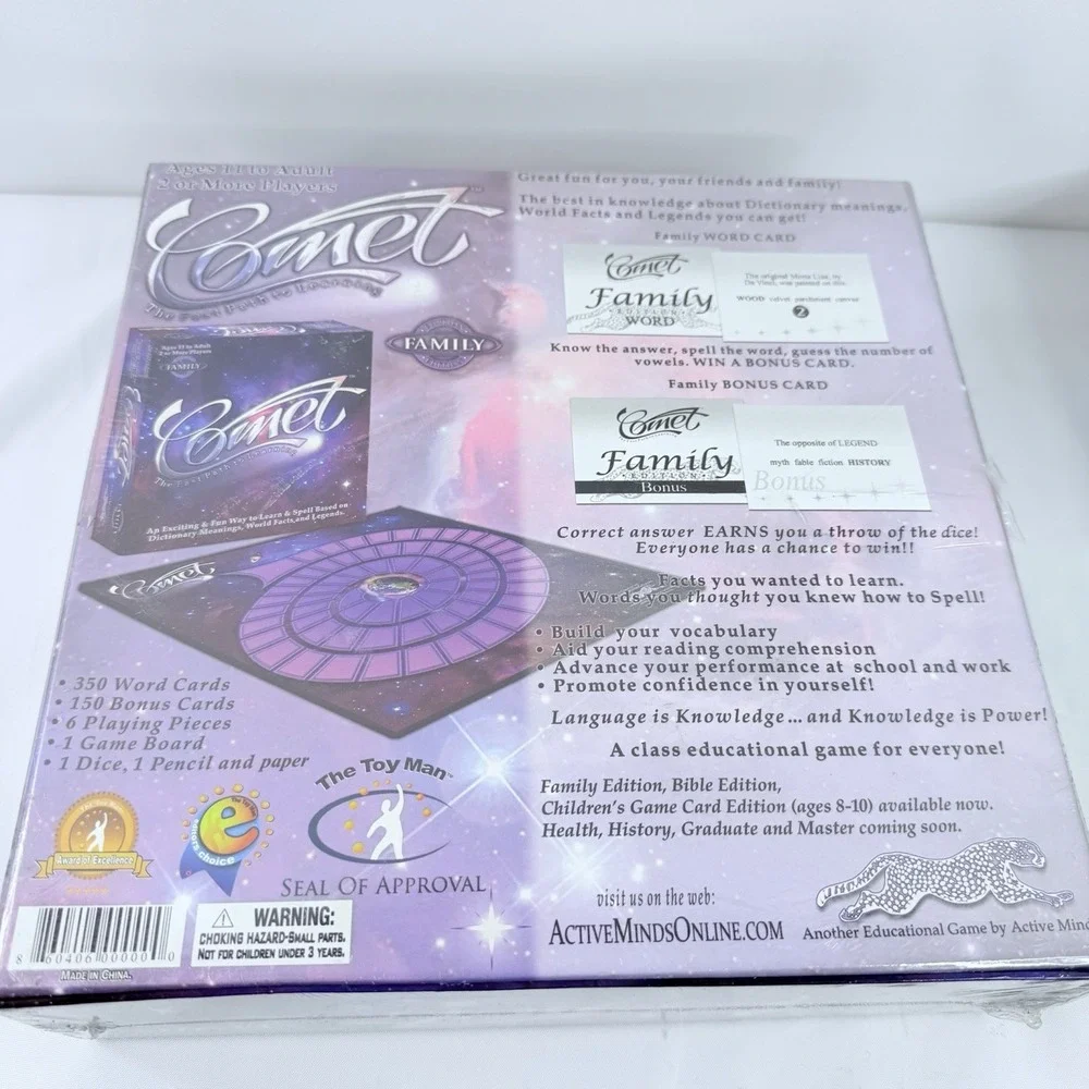 Comet: The Fast Path to Learning: Active Minds Educational Family Board Game NEW